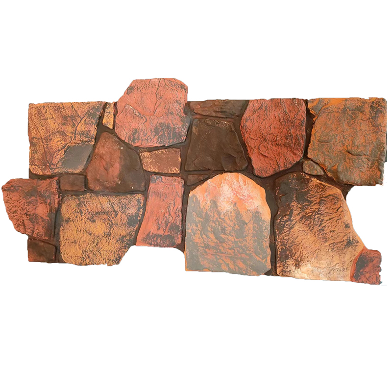 Factory Direct Pu Stone Wall Panels Exterior Polyurethane Pu Castle Rock Stone Wall Panel Interior Faux Pu Castle Brick Stone 19