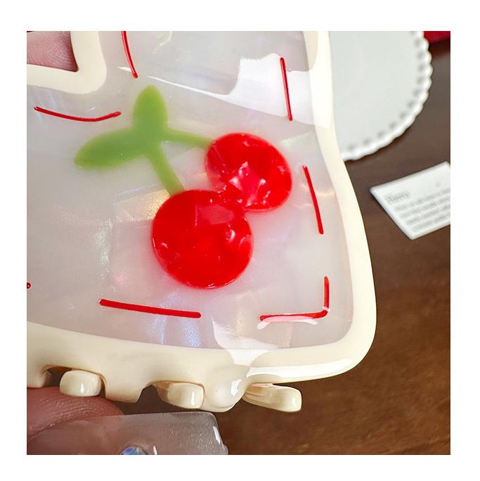 Dowell Cute Cartoon Heart-shaped Acetate Hair Claw 7.5cm European New Design Hair Decoration Clip Accessories 21