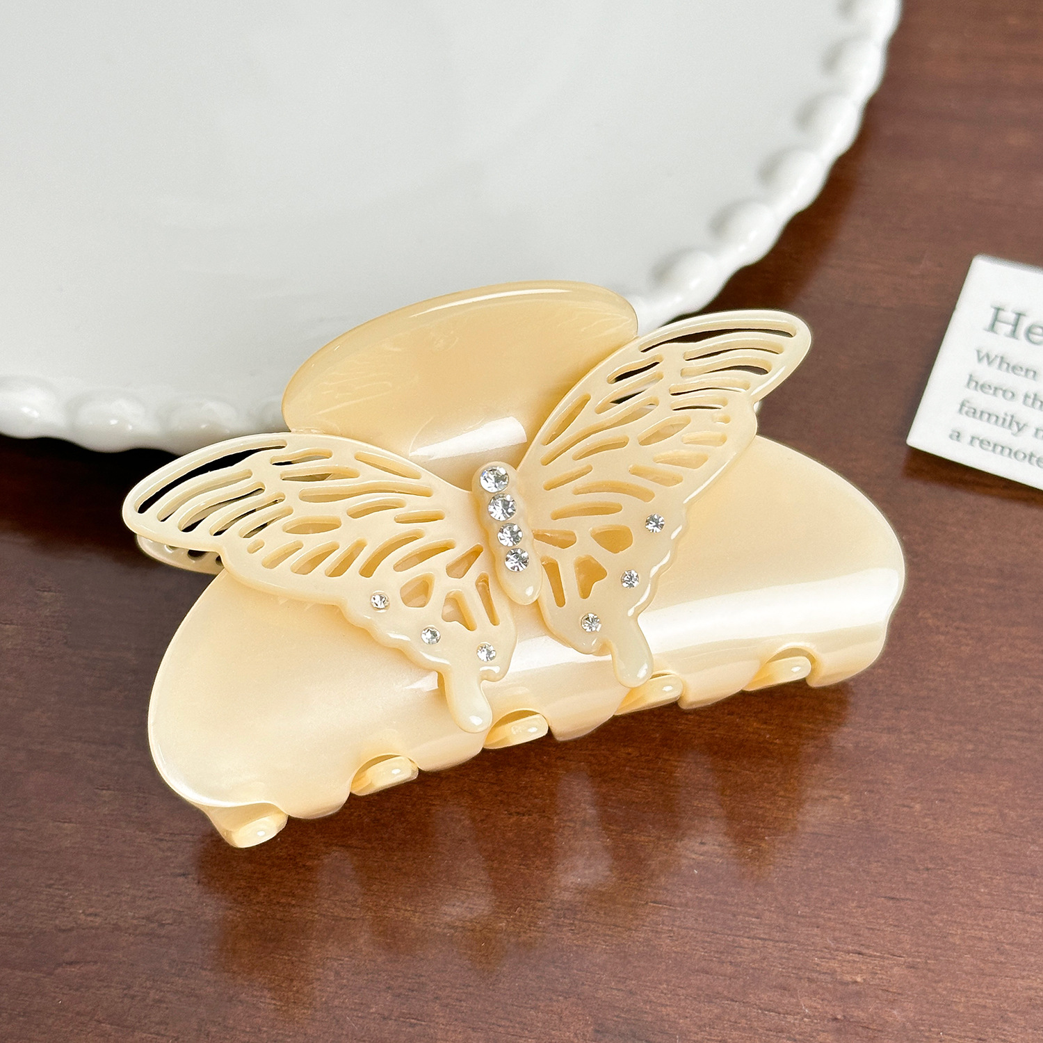 Dowell Girls Hair Clips Rhinestone Butterfly Acetate Hair Pin Stylish Hair Accessory For Kids 23