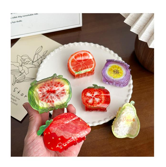 Dowell Cute Fruit Series Acrylic Claw Clip 5cm Korean Style Hair Decoration Accessories For Girls For Party 21