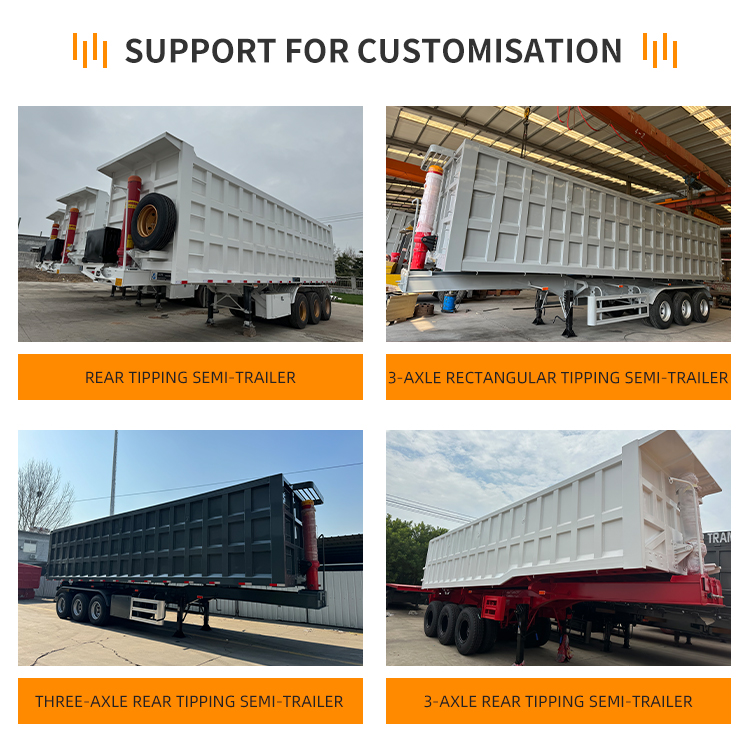 80T 3-Axle Grain Hauler Sealed Top Tipper Trailer 11