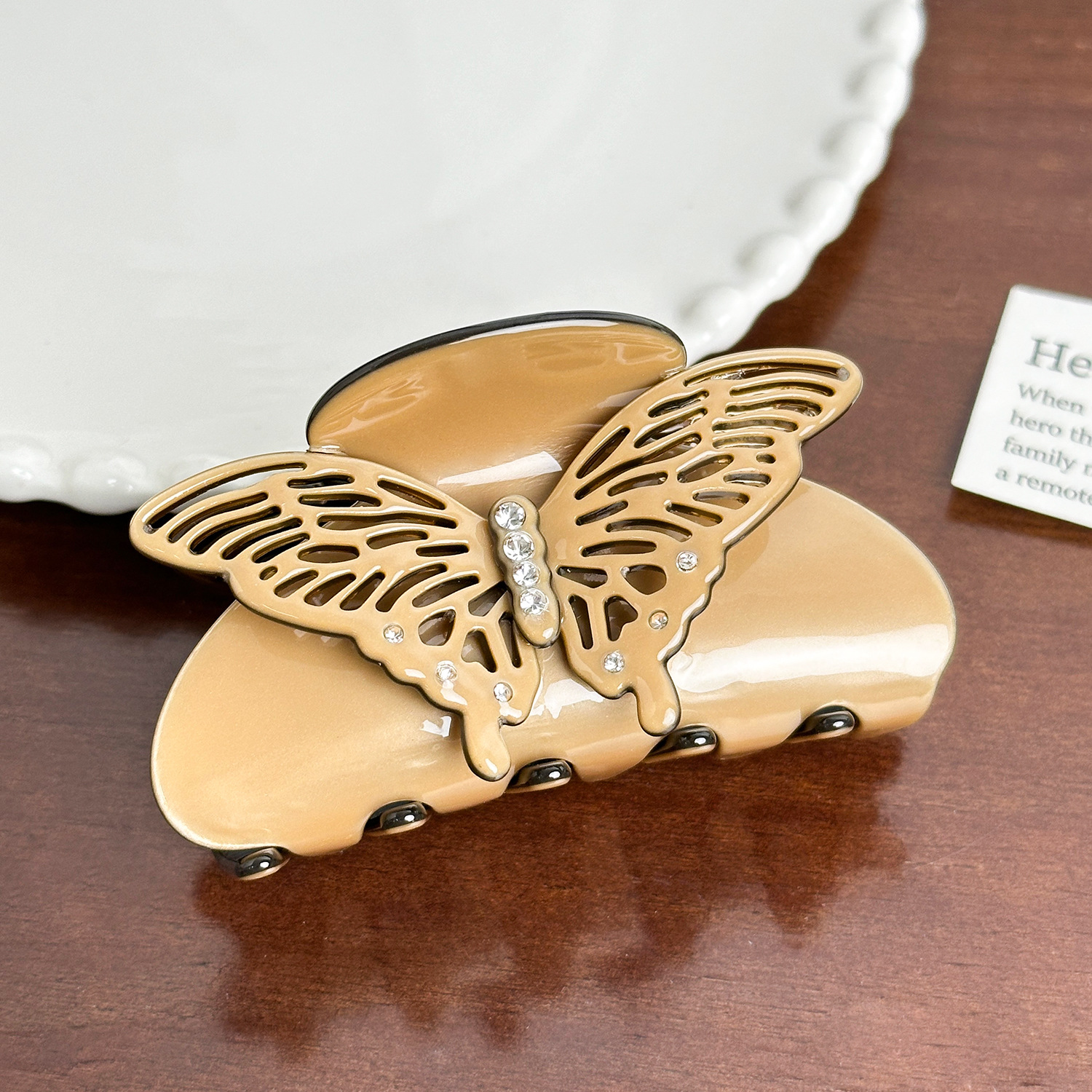 Dowell Girls Hair Clips Rhinestone Butterfly Acetate Hair Pin Stylish Hair Accessory For Kids 22