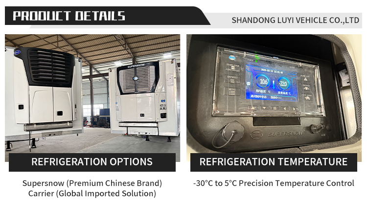 LUYI 14.5m 3-Axle Refrigerated Trailer for Frozen Food Transport 10