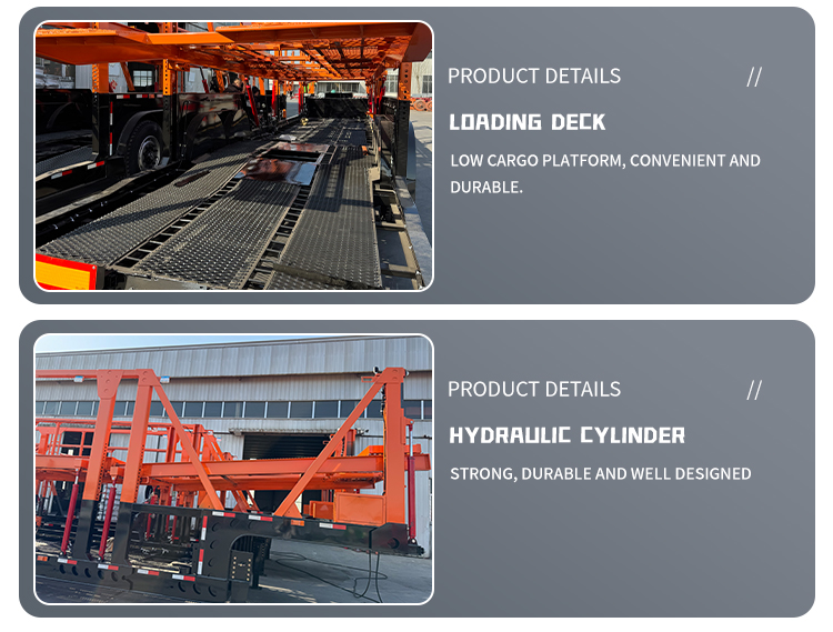 Heavy-duty 2-axle Hydraulic Car Hauler Trailer 8-car Capacity 11