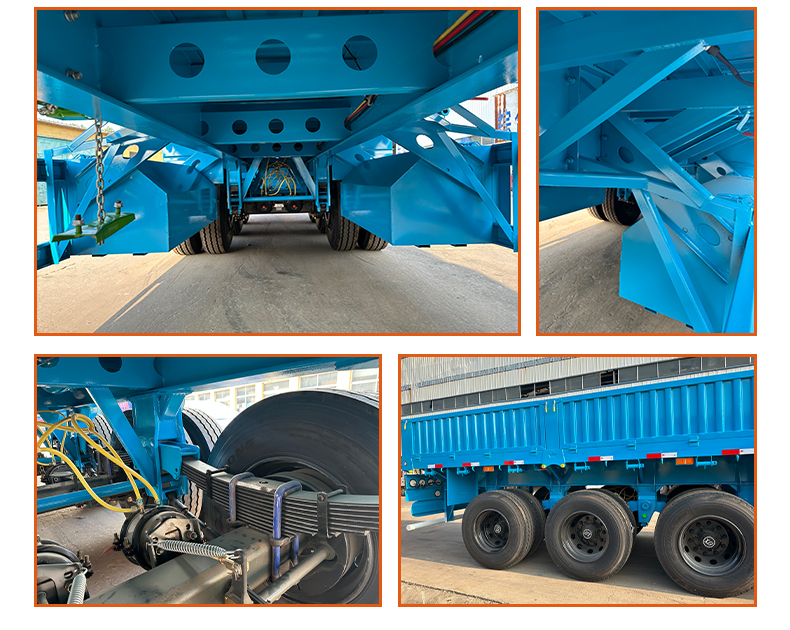 3-Axle 40ft Semi Trailer – 40T/50T Capacity Side Wall Design 12