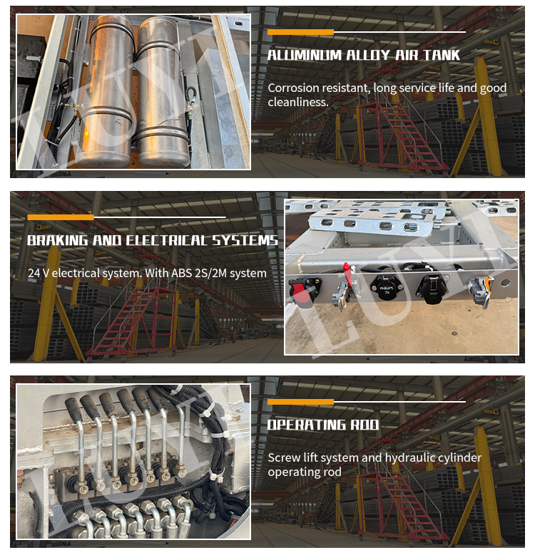 Carrier de automóvil hidráulico de dos pisos de 8 autos semirrailer 11