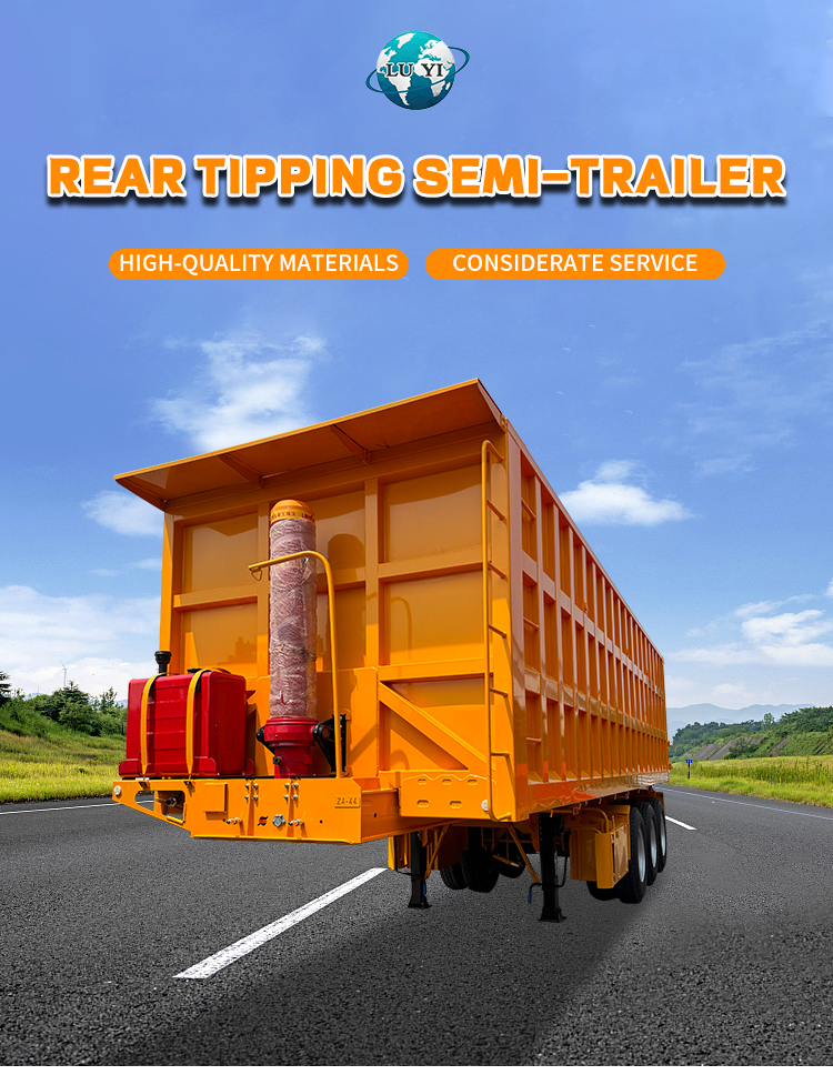 80T 3-Axle Grain Hauler Sealed Top Tipper Trailer 7