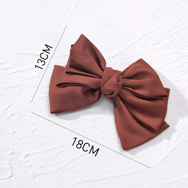 Bowell Korean Satin Large Bow Hair Clip,Hair Accessories 9