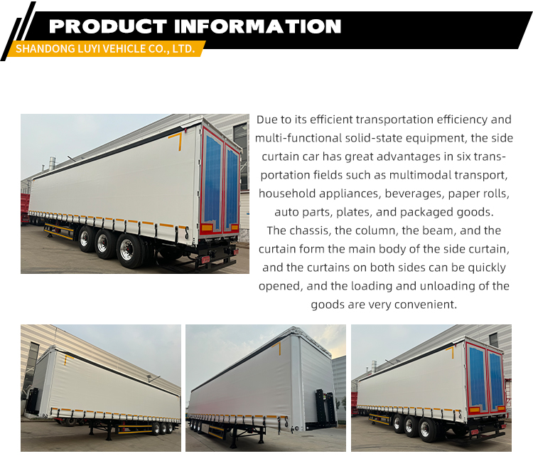 3 Axle Container Trailer Sliding Curtain Side Trailer 9