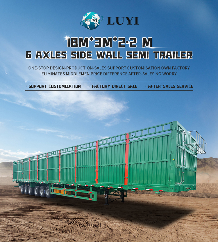 6-осиный забор типа высокая грузоподъемность полузащитный трейлер 9