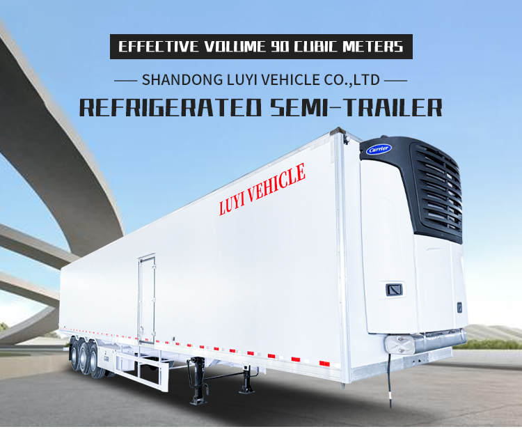 LUYI 14.5m 3-Axle Refrigerated Trailer for Frozen Food Transport 8