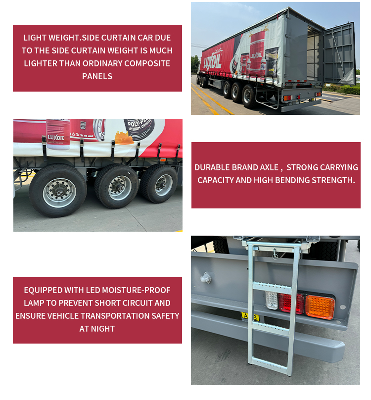 Semirrailer de servicio de cortina de servicio pesado de 3 ejes | Luyi 11