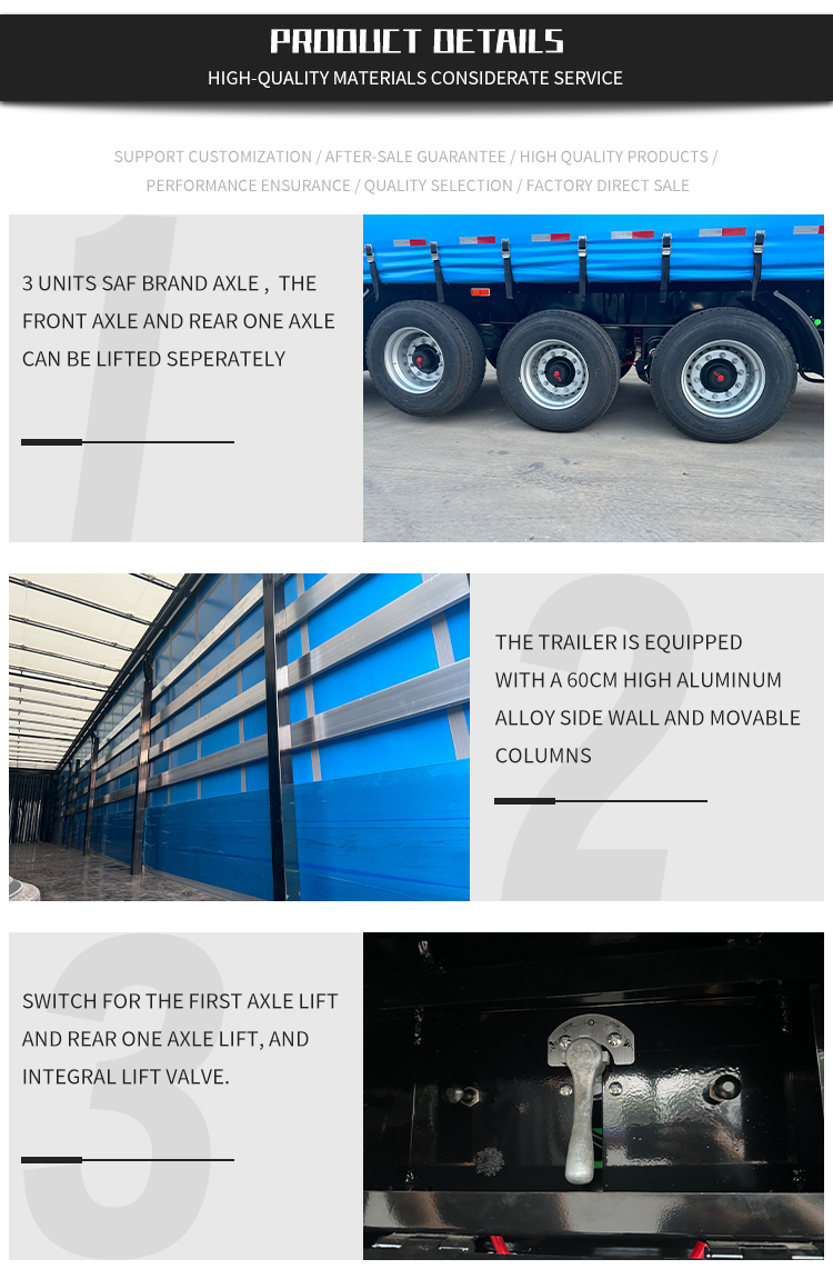 3 Axle 45ft Side Curtain Semi Trailer | LUYI 9