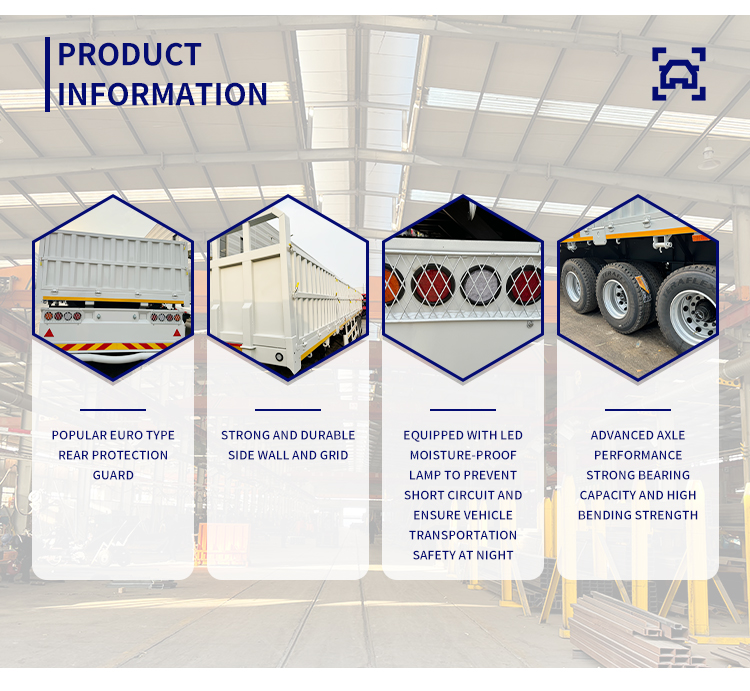 3 ось 40 -футовой стальной боковой забор для забора полузащитного прицепа | Луи 10