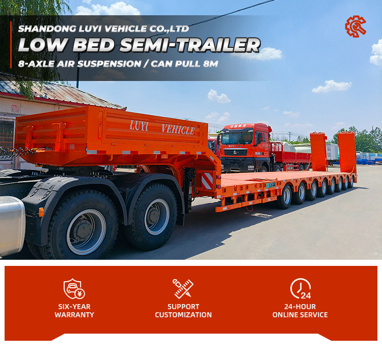 Tri-eje 40-120 toneladas de múltiples ejes múltiples Semi Trailer | Luyi 9