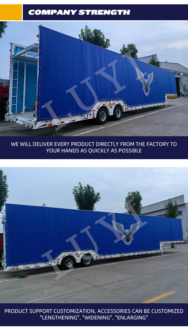 Double Floor 8 Cars Carrier Semi Trailer With Curtain 11