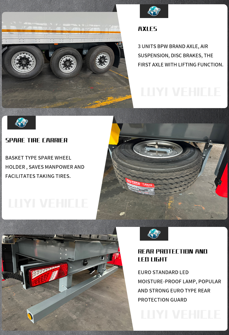 Trailers de carga de carga de 3 ejes en la venta de remolque de carga 10