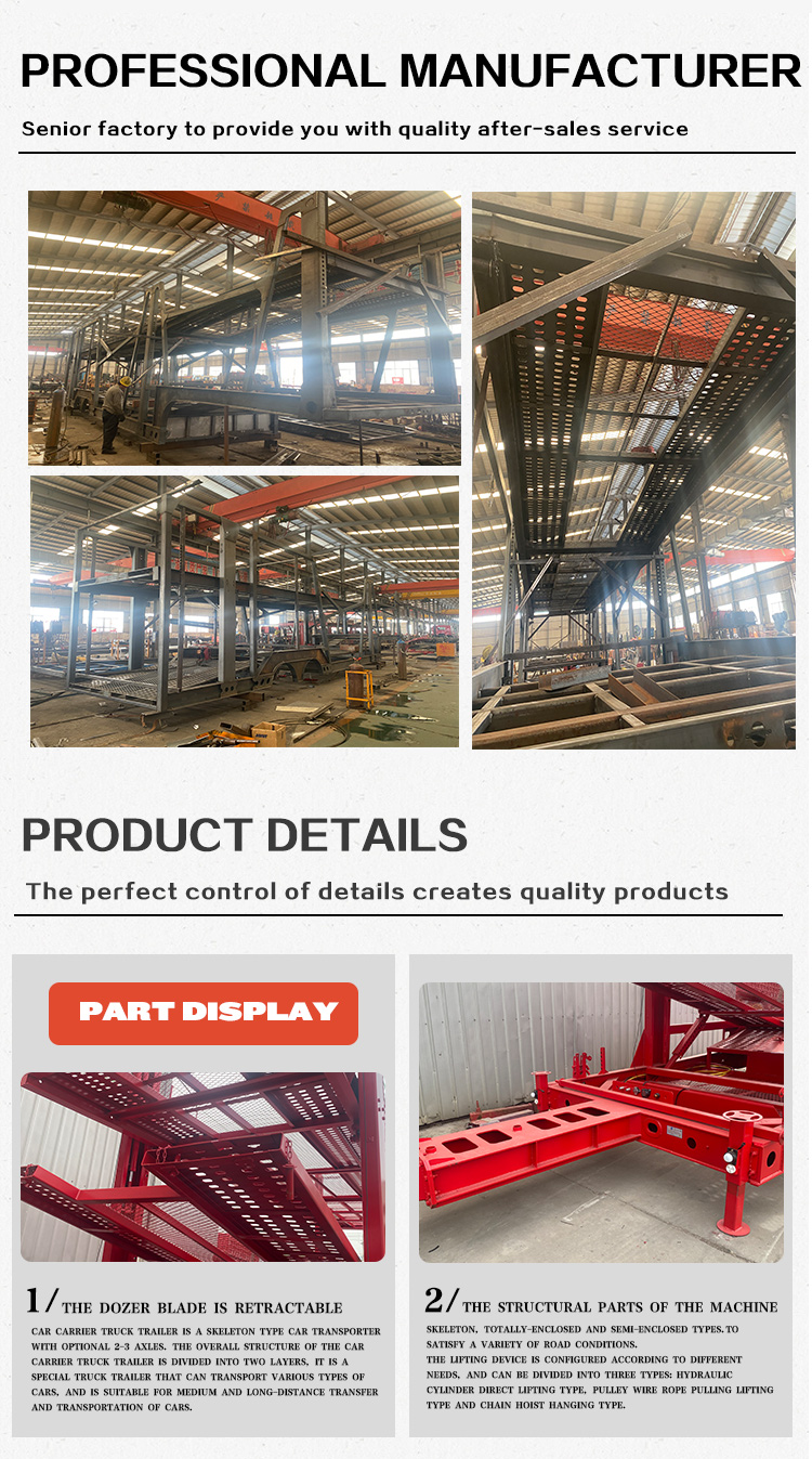 2 محور 5 سيارات حاملة سيارة مزدوجة سطح السفينة نصف مقطورة 9