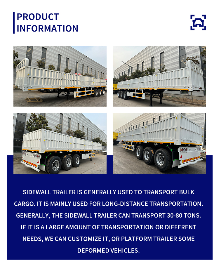 3 ось 40 -футовой стальной боковой забор для забора полузащитного прицепа | Луи 9