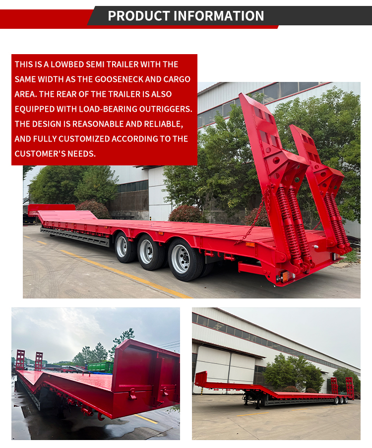 50T ثقيلة انخفاض DED SEMI مقطورة | لوي 9