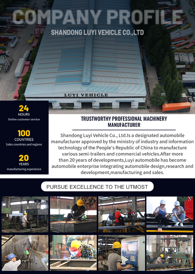 Remolques de cama baja con cuello de cisne extensible hidráulico de 8 ejes 17