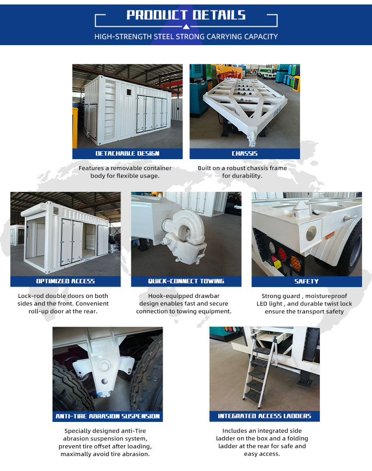 مقطورة حاوية قابلة للفصل شبه مقطورة | لوي 9