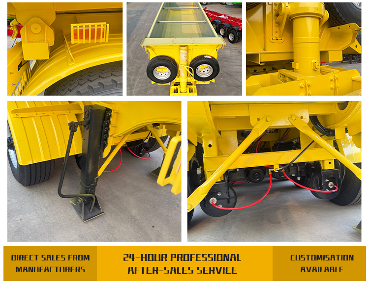 Remorque à benne basculante arrière hydraulique à 6 axes 11