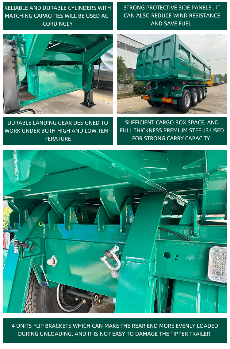 Сброс полуприцеп с гидравлическим полуприцепом Tipper 12