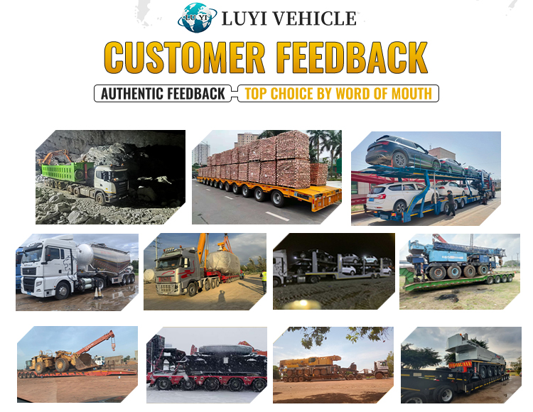 Remolques de cama baja con cuello de cisne extensible hidráulico de 8 ejes 16