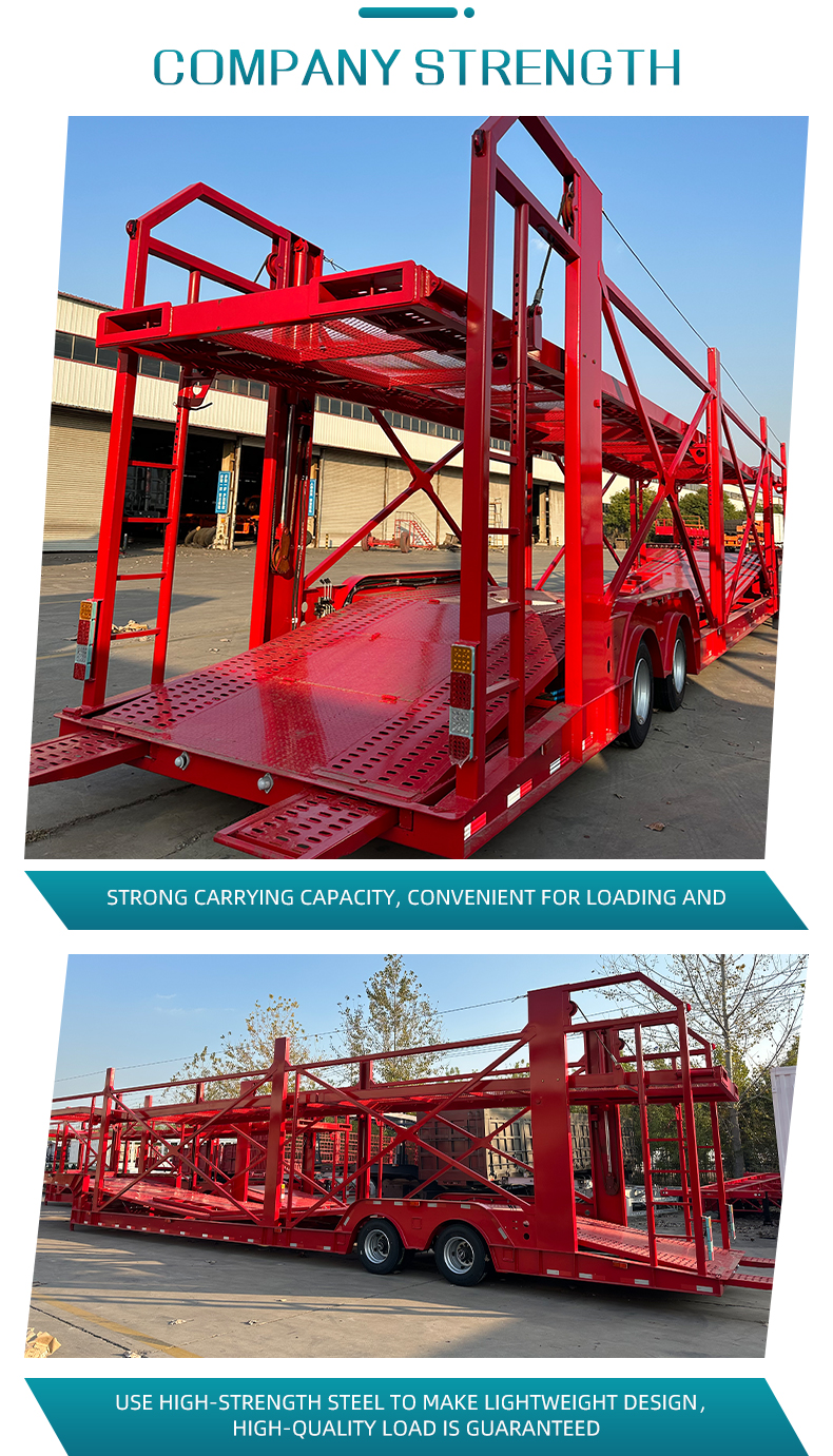 2 Axle 8 Semi de transporte de vehículos | Luyi 9