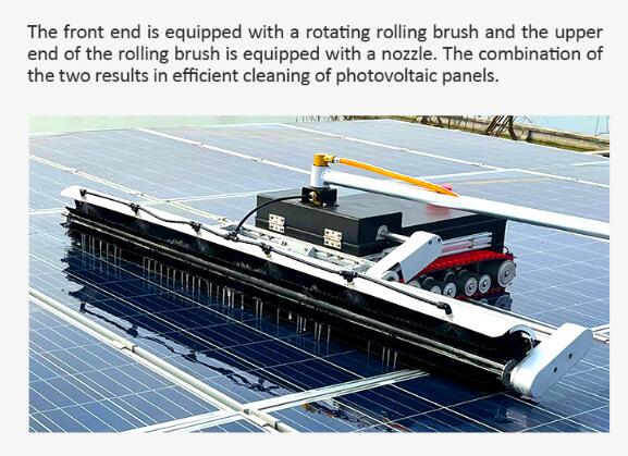 Solar Panel Cleaning Robot Washing Machine With 24V Lithium Battery Power 22