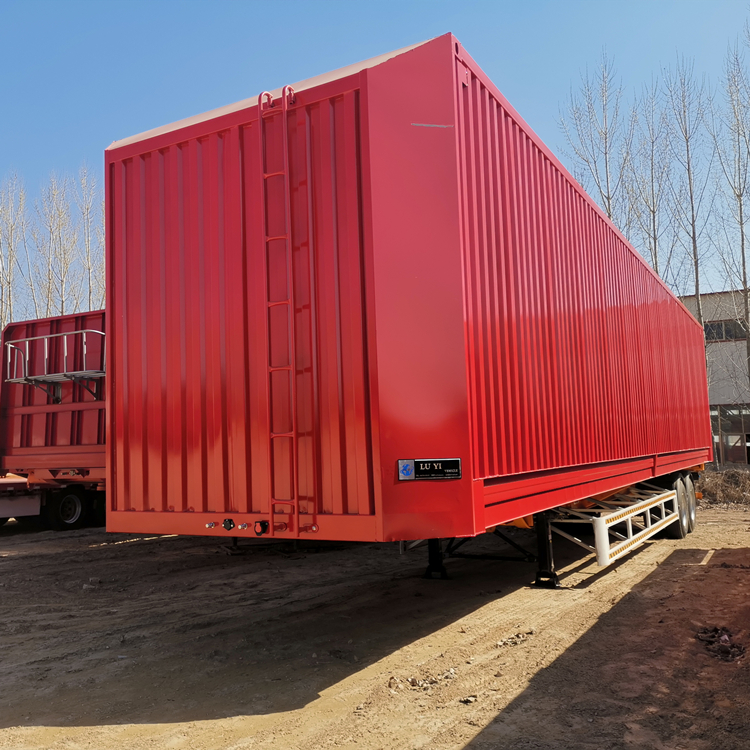 4 оси контейнер -трейлер коробки полу туловища трейлер | Луи 9