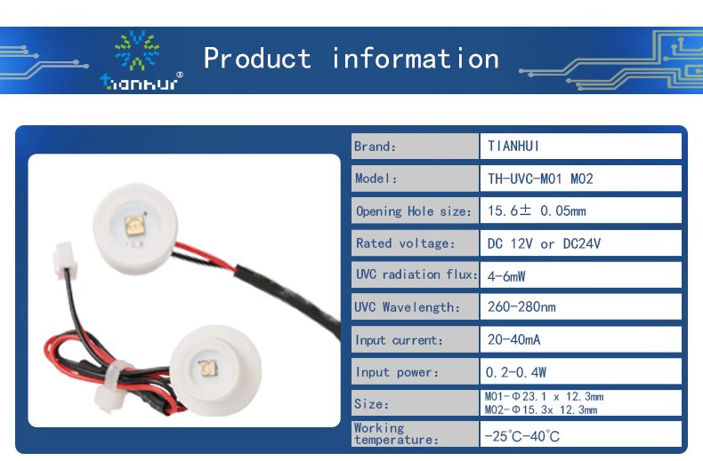 Tianhui Led Uvc 275 Nm Directly Sale for Treatment 8