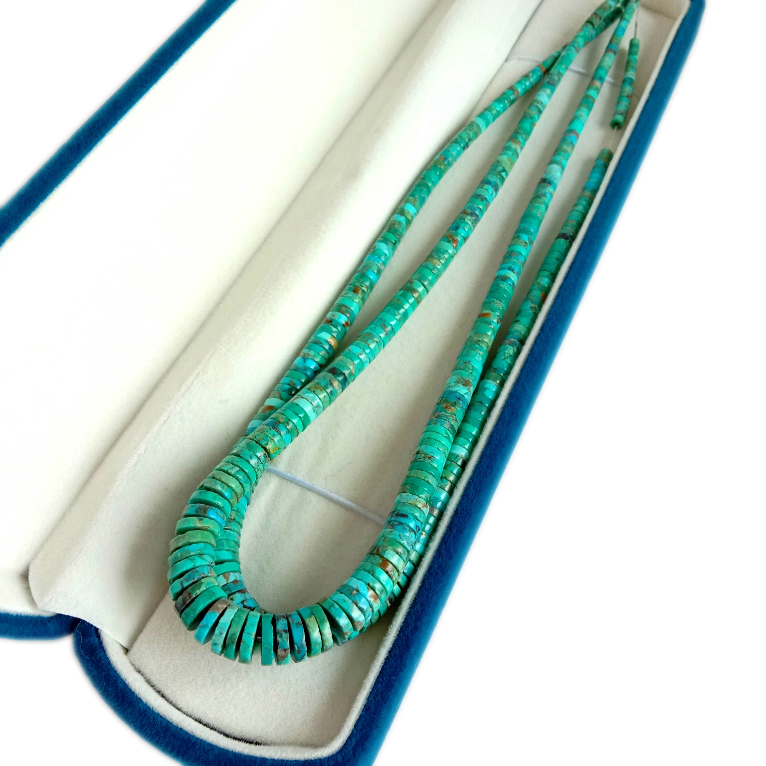 Teknik Cutting Precise Turquoise Heishi Tower Shape Kalung lumahing Gamelan 18