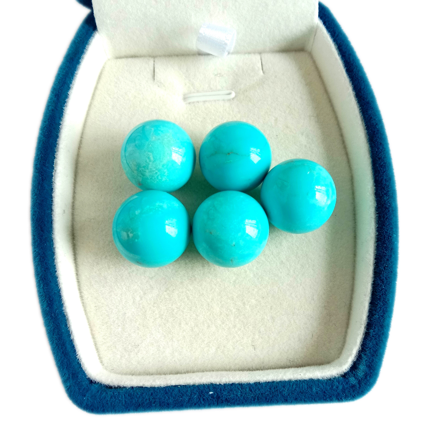 Shanga za Turquoise Howlite za Mawe ya Asili ya Vito Rangi ya samawati Inayolegea 16mm 18