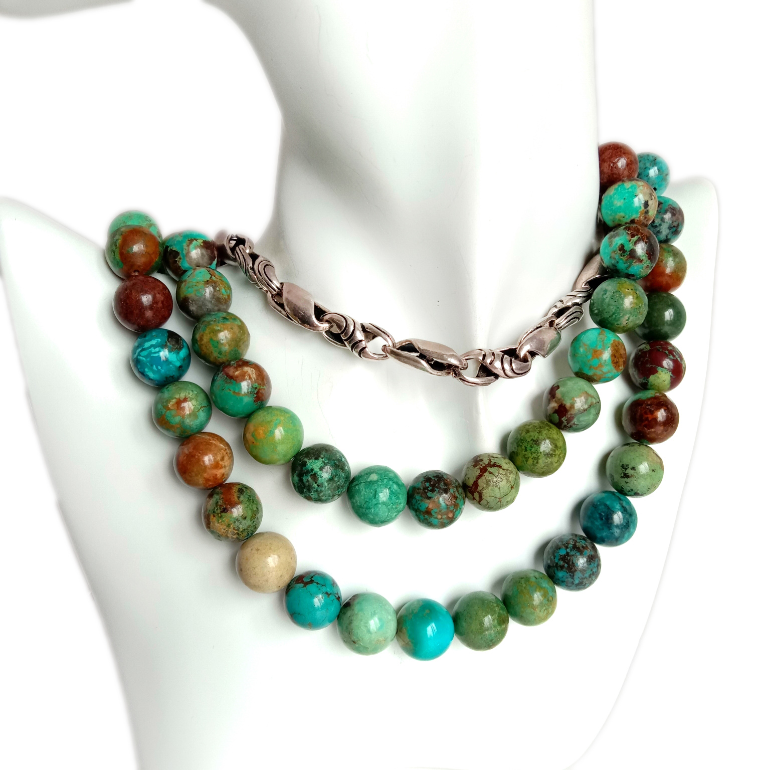 ທໍາມະຊາດ Arizona Turquoise Smooth Rondelle Beads 12MM Turquoise Gemstone Beads 18