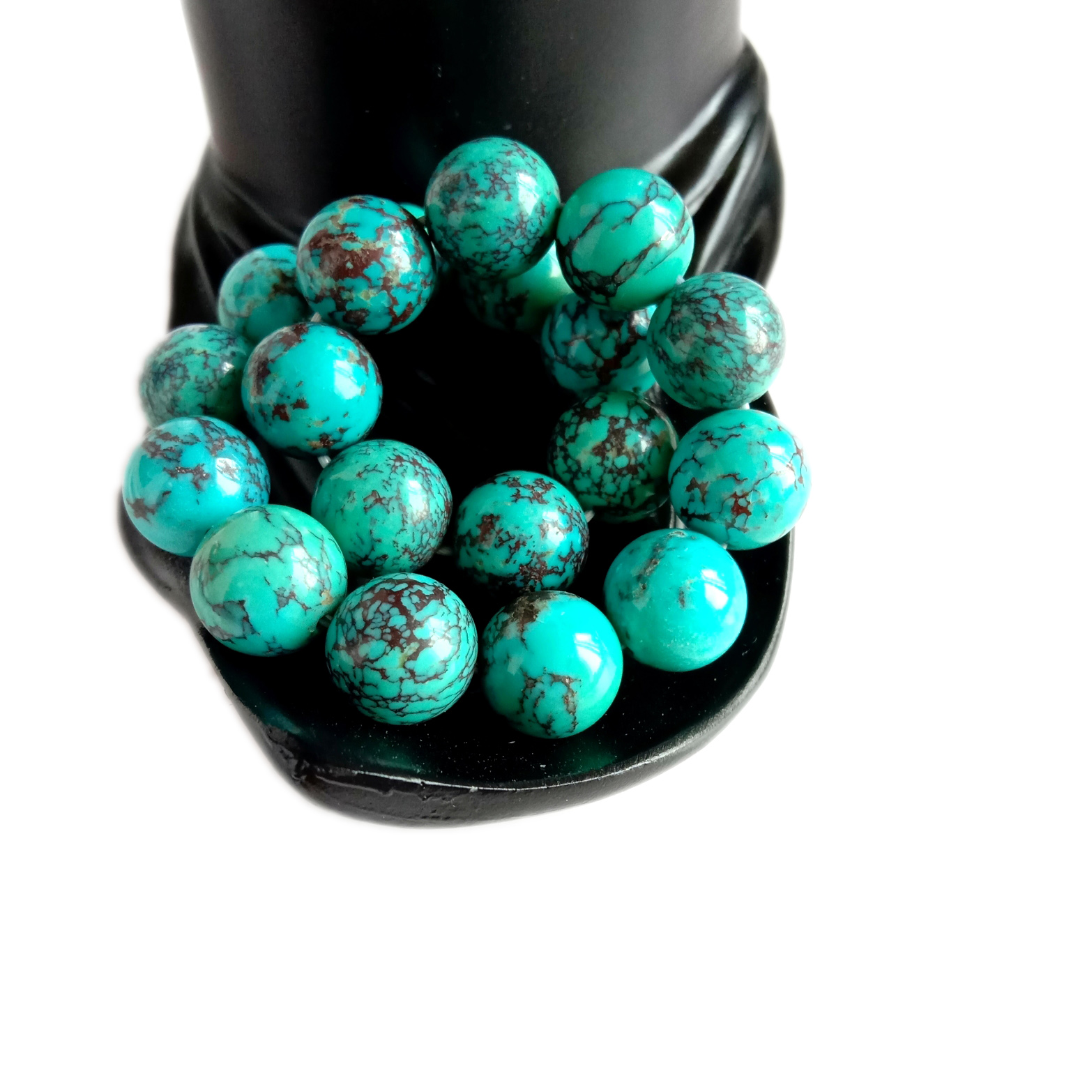 10mm gburugburu bead Arizona turquoise southwwest style light blue spiderweb 18