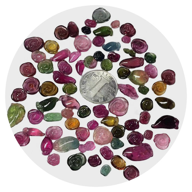 သဘာဝ Madagascar ပန်းရောင်နှင်းဆီ quartz တိရိစ္ဆာန်ပုံသဏ္ဍာန်ကျောက်မျက်ရတနာထွင်းထု အဖိုးတန်ကျောက်များ 8