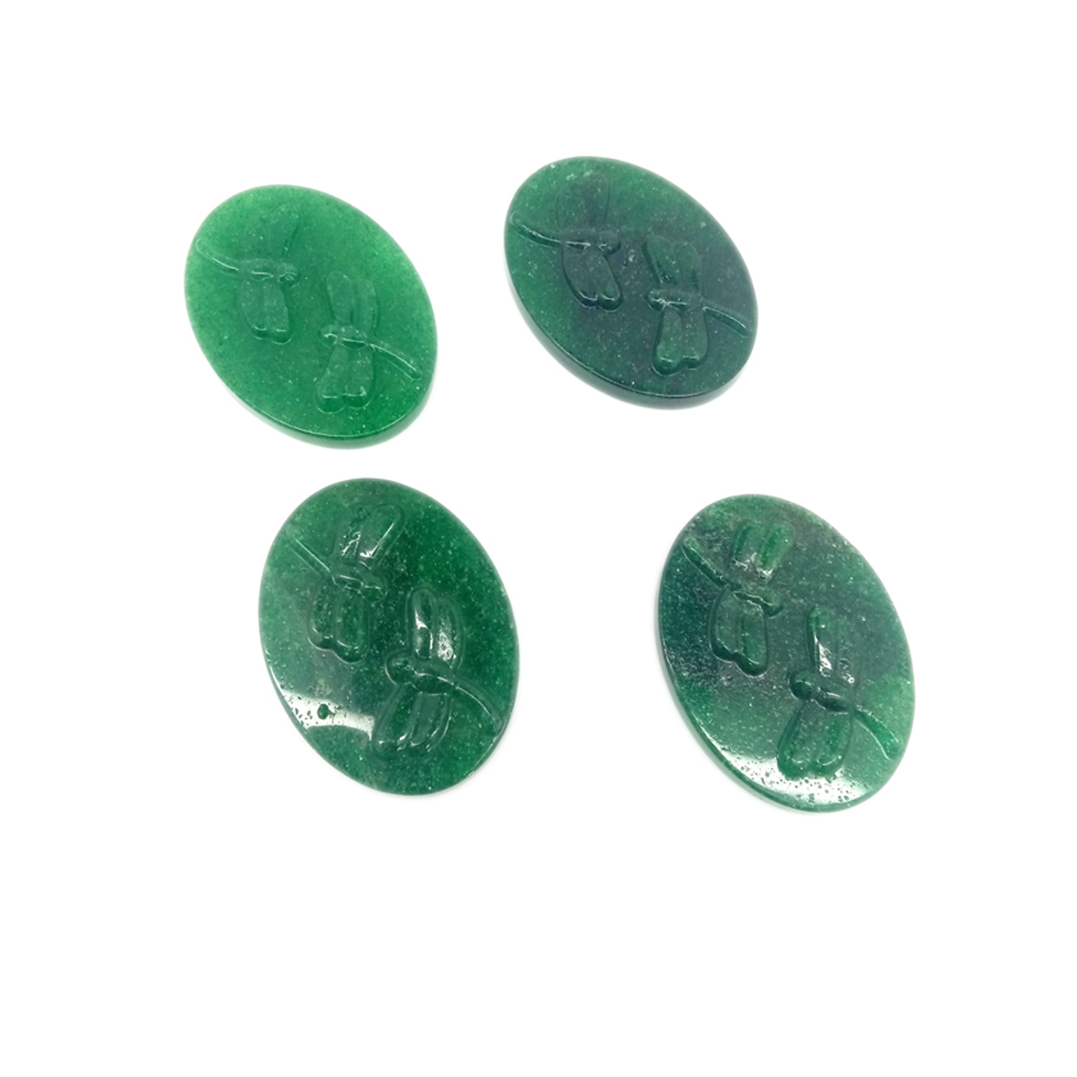 Gemstone Ukiran Héjo Strawberry Quartz cabochon batu potong 14