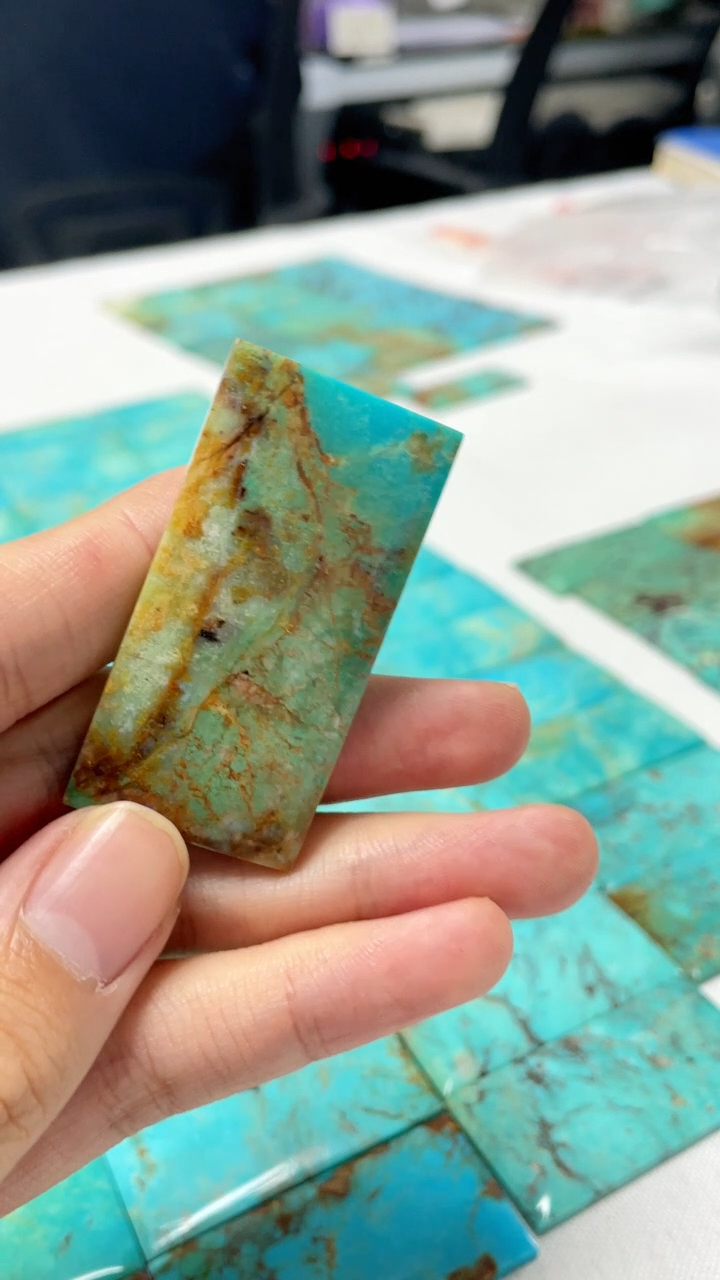 Rechteck Türkis Edelstein Cabochon DIY Schmuckherstellung 9