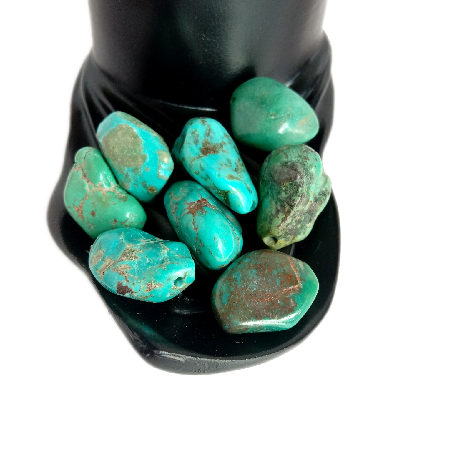 Природни антички тибетски тиркизни мониста големи 18