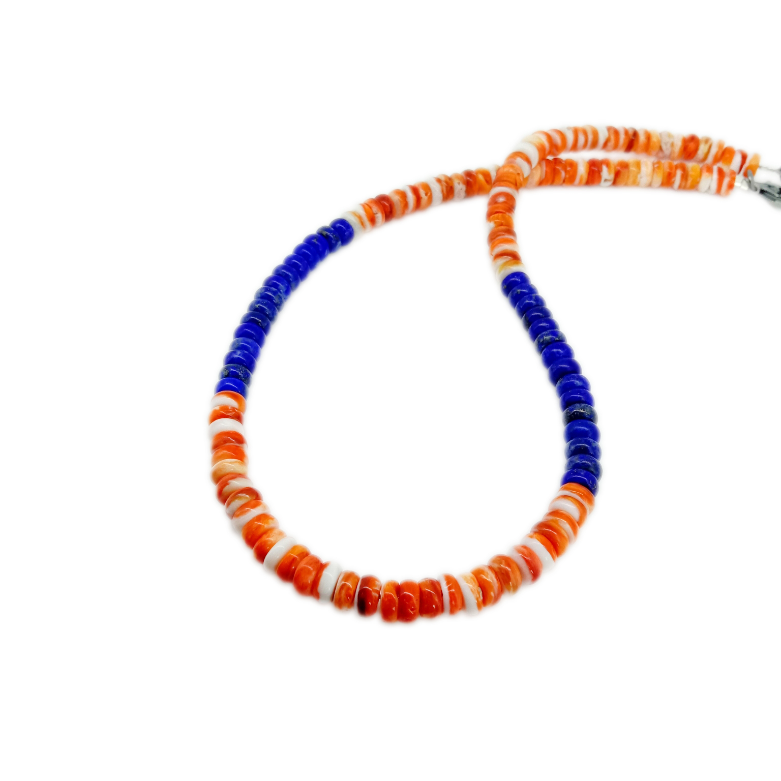 Ѓердан од природен шилест сребрен лапис лазули 925 14