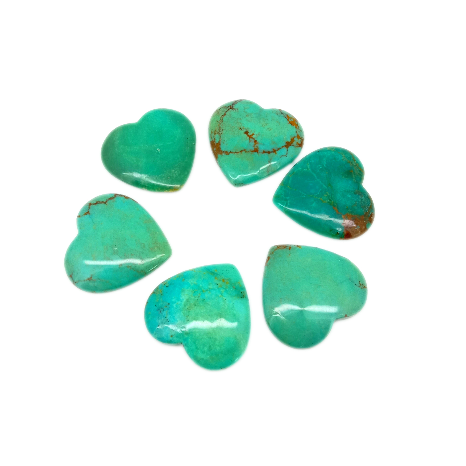 تەبىئىي ئارىزونا تۇركۇزى يۈرەك كابوچون 24mm3A سۈپەتلىك بوش ئارىزونا تۇركۇزى 15