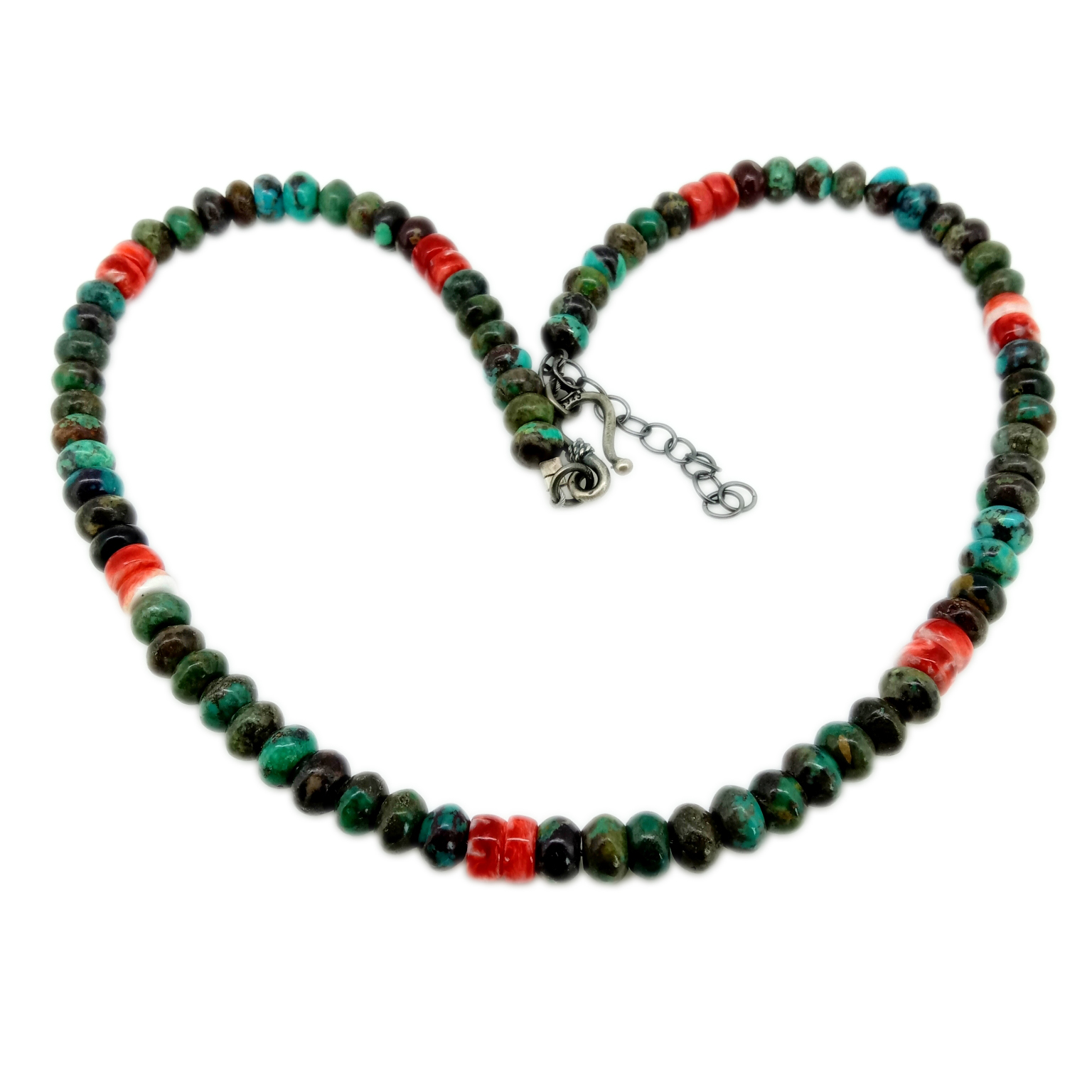 Kadatangan Anyar Tibét Alami spiny tiram pirus Handmade Kalung Nice 14