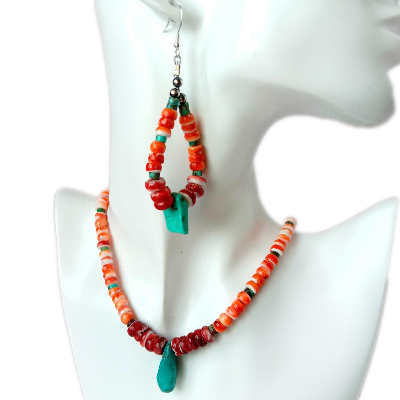 Náttúrulegt spiny ostrur grænblár Sonoran Gold Spiny Oyster sett Fiesta Litir Magnlotuvalkostir 14