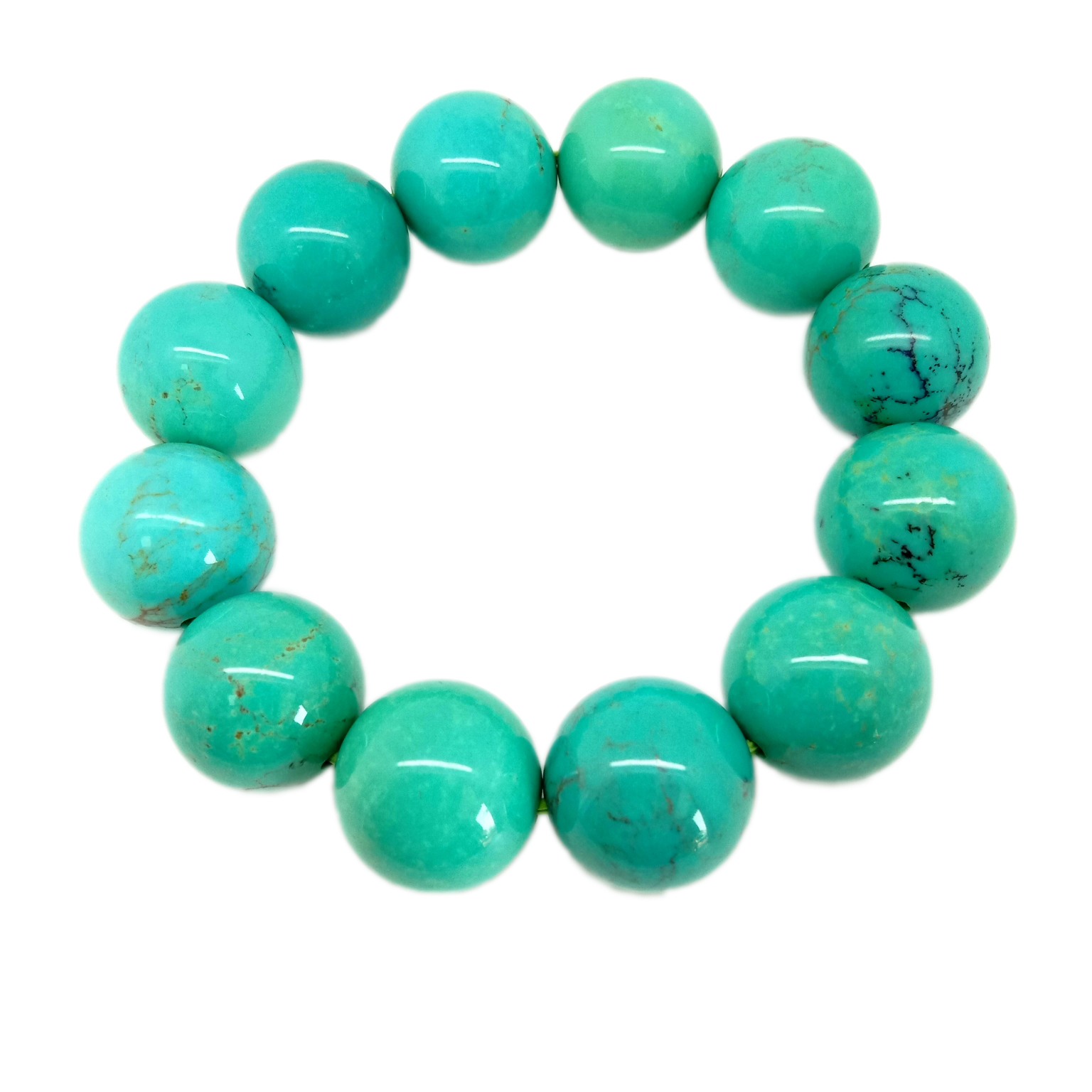 नैसर्गिक 18 मिमी नीलमणी निळ्या रत्नाचे मणी ब्रेसलेट बनवतात 18