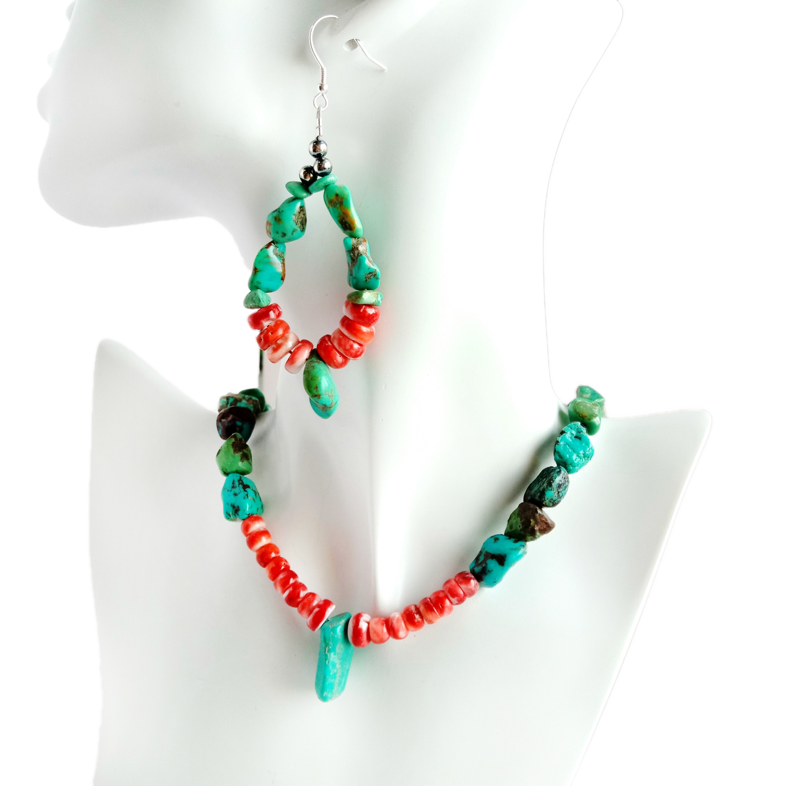 كىڭمەن تەبىئىي ئومۇرتقىلىق تۇركۇزا تەڭشىلىش تەرەپ بۇرغىلانغان يۇمىلاق مونچاق 14