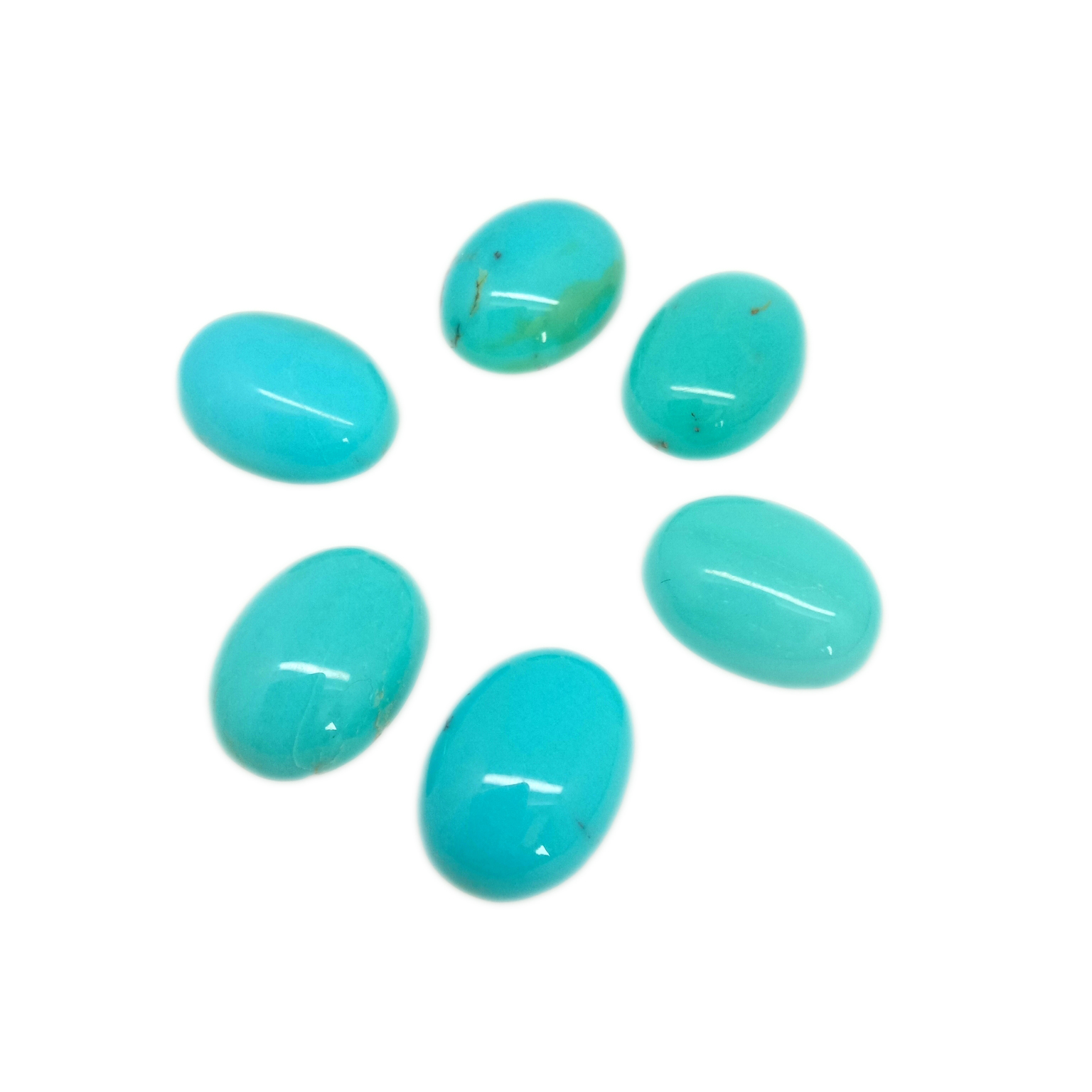 Kingman Arizona American Turquoise Cabochon Gemstone Turquoise Loose Gemstone Rau Kev Ua Cov Nyiaj Kub 15
