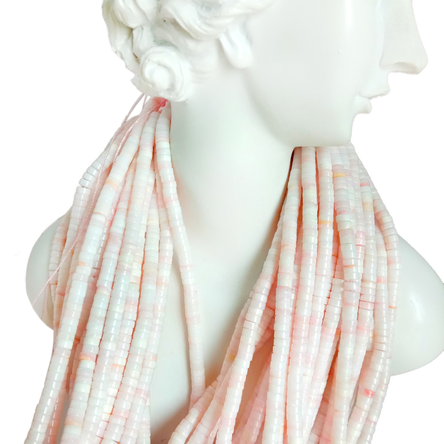 4 എംഎം പിങ്ക് കടൽ ഷെൽ കിംഗ്മാൻ നിർമ്മിക്കുന്ന നെക്ലേസ് 14