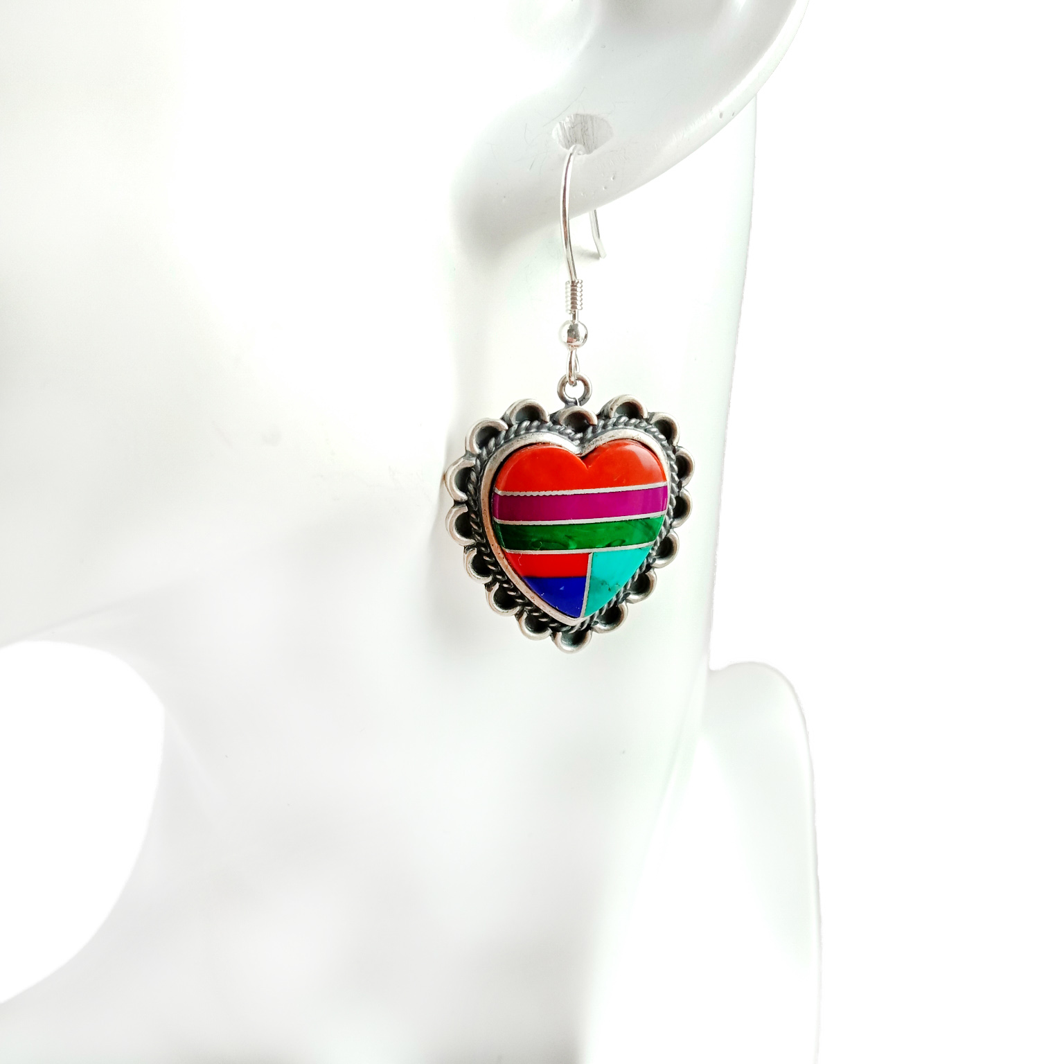 Natuurlike stekelrige oester Turkoois mop malachiet Edelsteenoorring 14